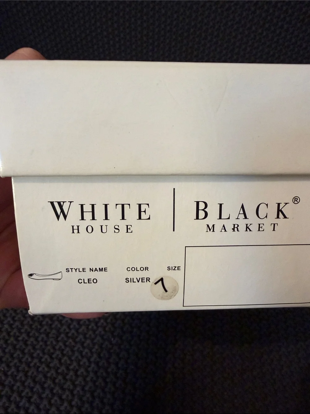 White House Black Market Silver Jeweled Ballet Flats
